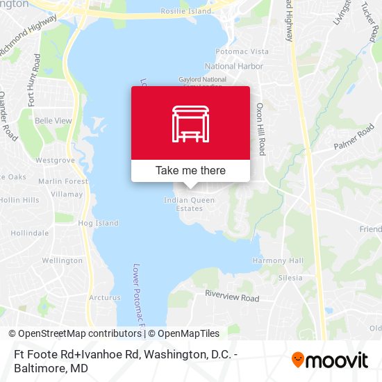 Ft Foote Rd+Ivanhoe Rd map