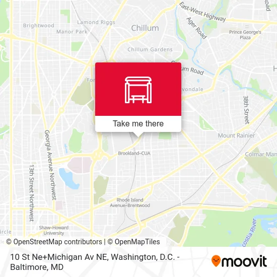 10 St Ne+Michigan Av NE map