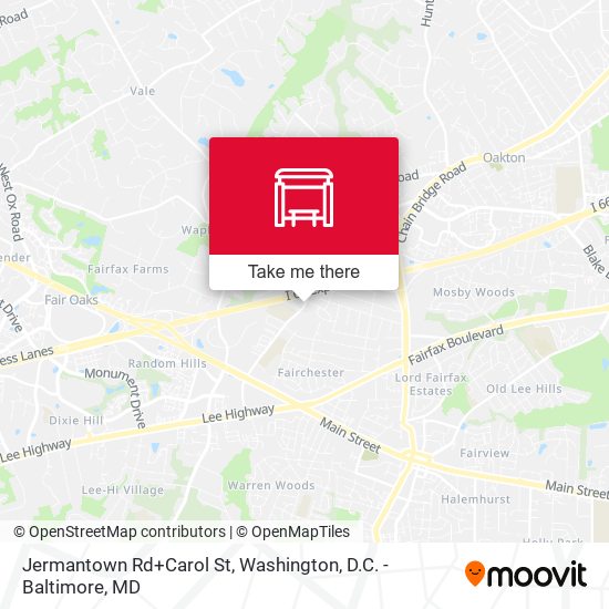 Jermantown Rd+Carol St map