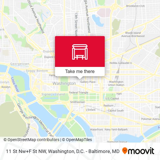 11 St Nw+F St NW map