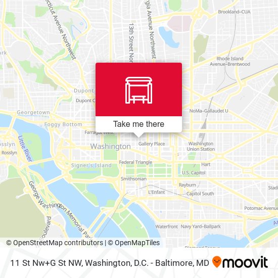 Mapa de 11 St Nw+G St NW