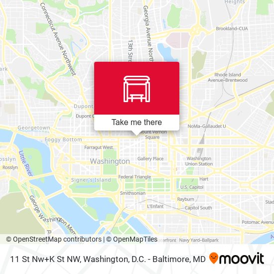 11 St Nw+K St NW map