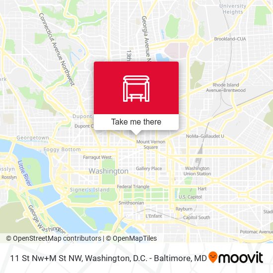 Mapa de 11 St Nw+M St NW