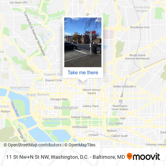 11 St Nw+N St NW map