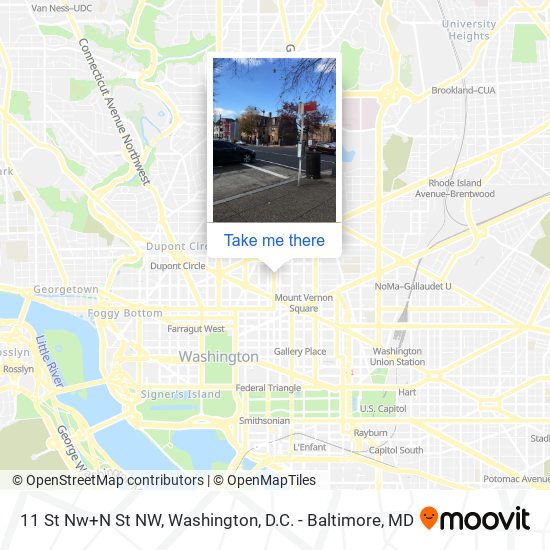 Mapa de 11 St Nw+N St NW