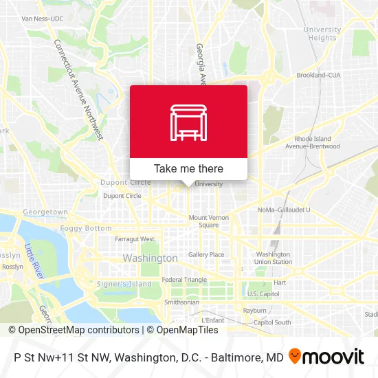 P St Nw+11 St NW map