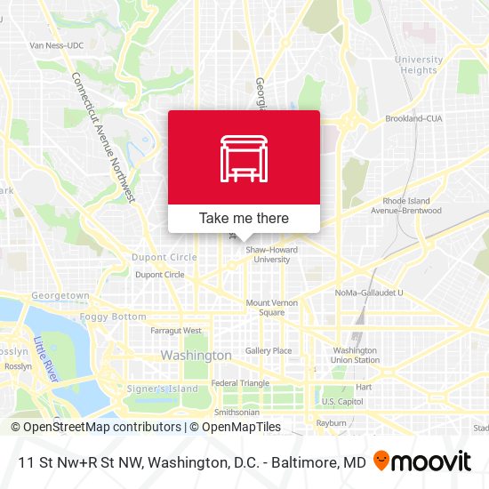 Mapa de 11 St Nw+R St NW