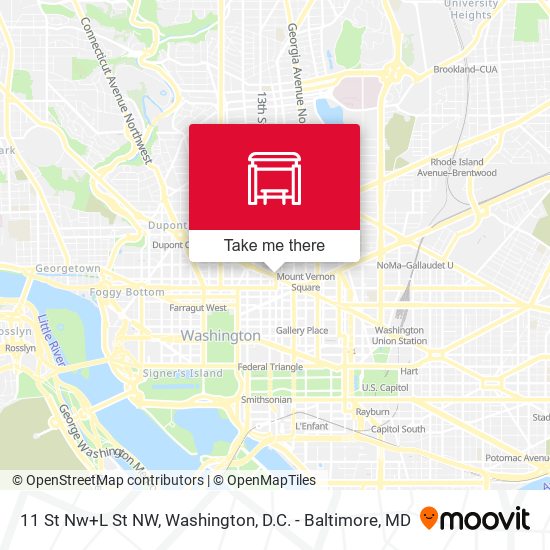 11 St Nw+L St NW map