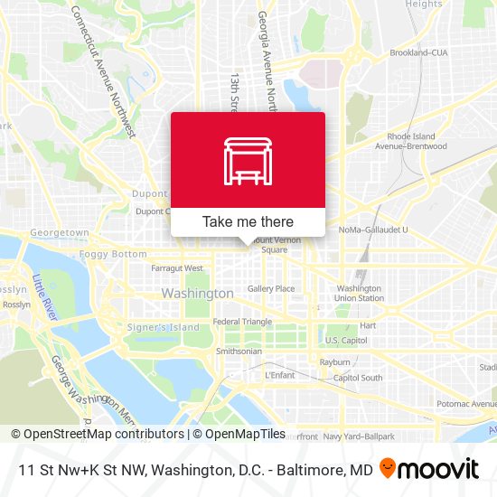 Mapa de 11 St Nw+K St NW