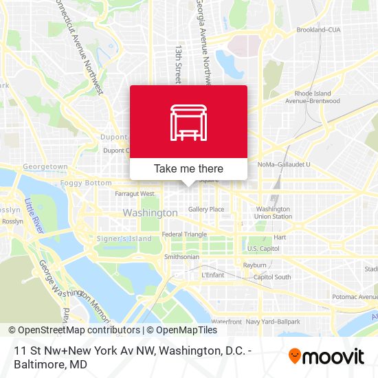 Mapa de 11 St Nw+New York Av NW