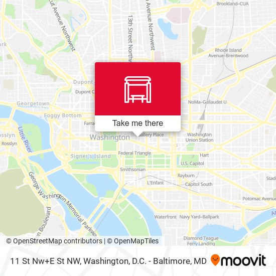 Mapa de 11 St Nw+E St NW