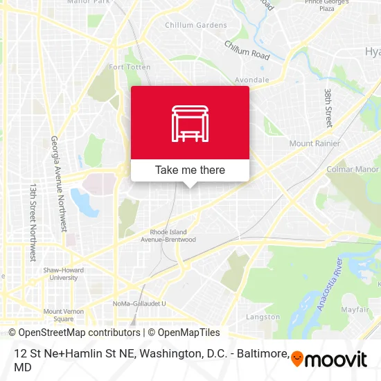 12 St Ne+Hamlin St NE map