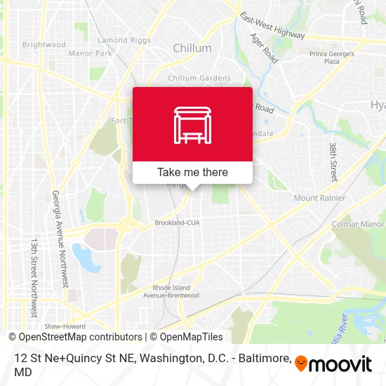 12 St Ne+Quincy St NE map
