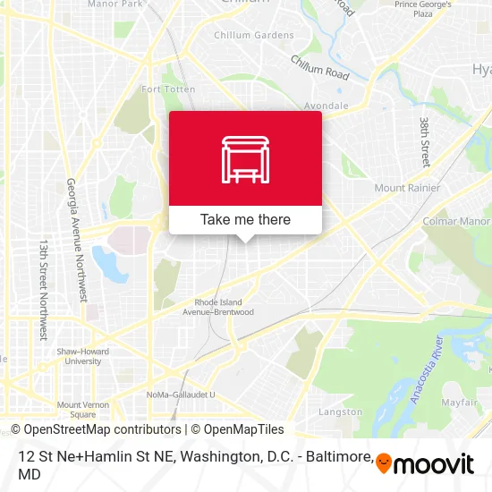 12 St Ne+Hamlin St NE map