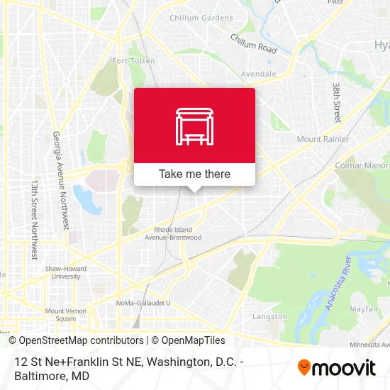 12 St Ne+Franklin St NE map