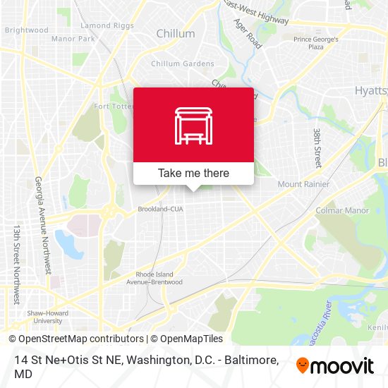 14 St Ne+Otis St NE map