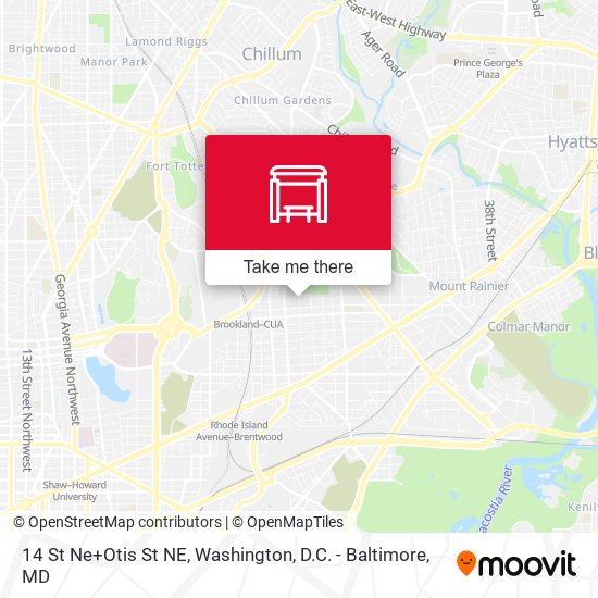 14 St Ne+Otis St NE map