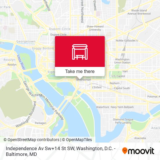 Independence Av Sw+14 St SW map