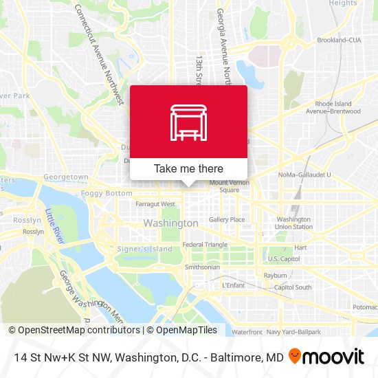 Mapa de 14 St Nw+K St NW