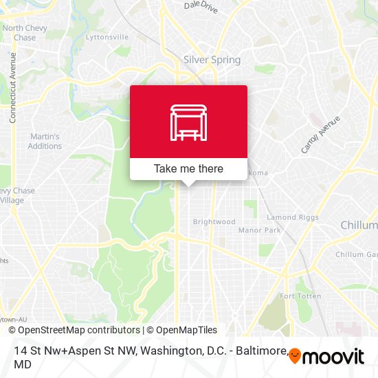 Mapa de 14 St Nw+Aspen St NW