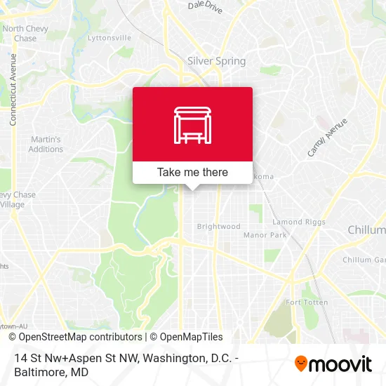 14 St Nw+Aspen St NW map