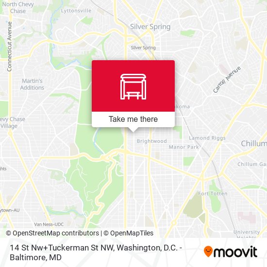 Mapa de 14 St Nw+Tuckerman St NW