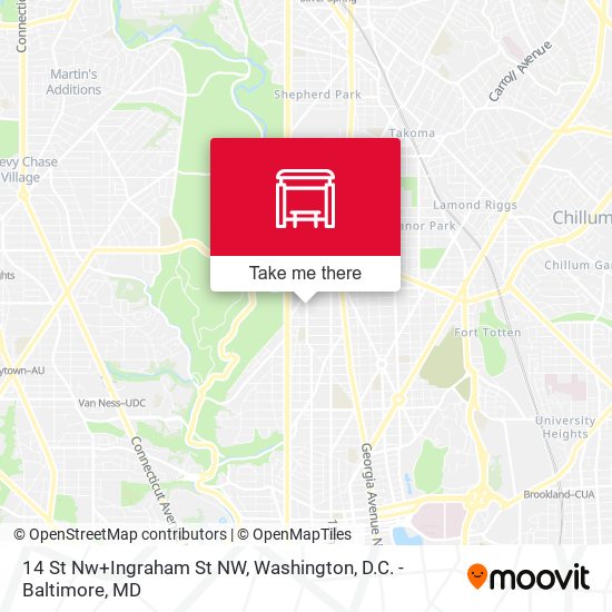 Mapa de 14 St Nw+Ingraham St NW