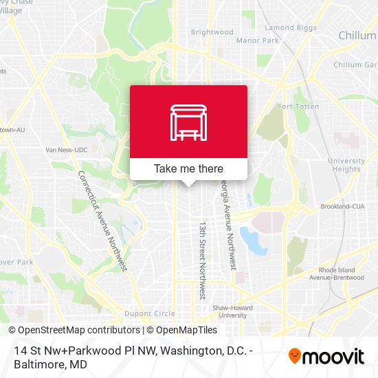 14 St Nw+Parkwood Pl NW map