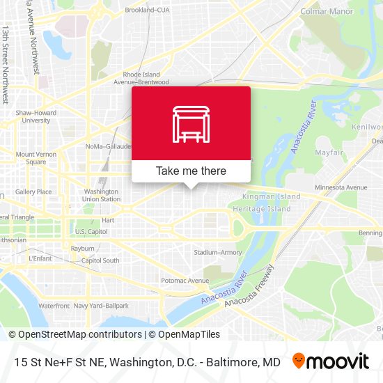 15 St Ne+F St NE map