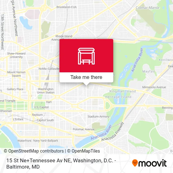 15 St Ne+Tennessee Av NE map