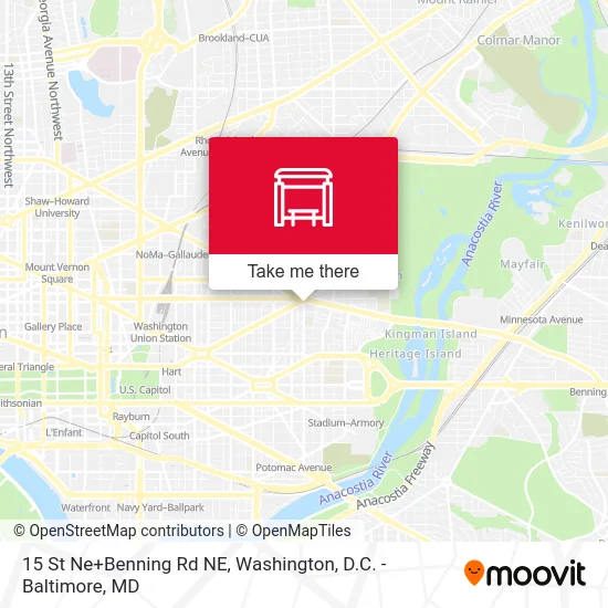 15 St Ne+Benning Rd NE map