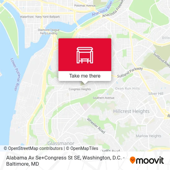 Alabama Av Se+Congress St SE map