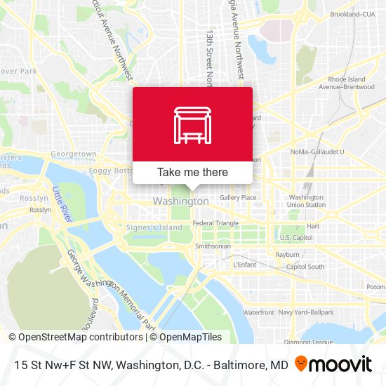 Mapa de 15 St Nw+F St NW