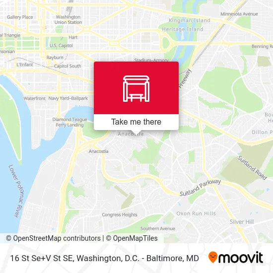 16 St Se+V St SE map