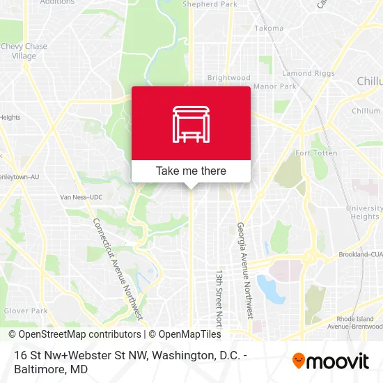 16 St Nw+Webster St NW map