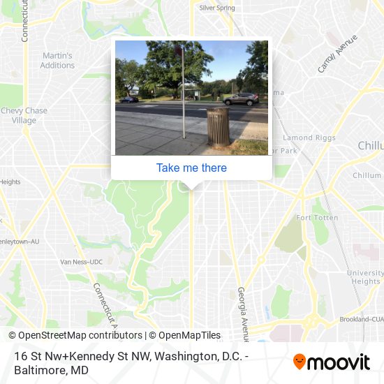 Mapa de 16 St Nw+Kennedy St NW