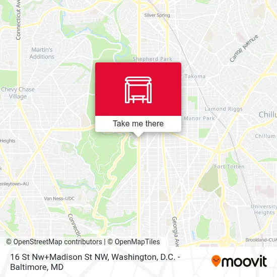 16 St Nw+Madison St NW map