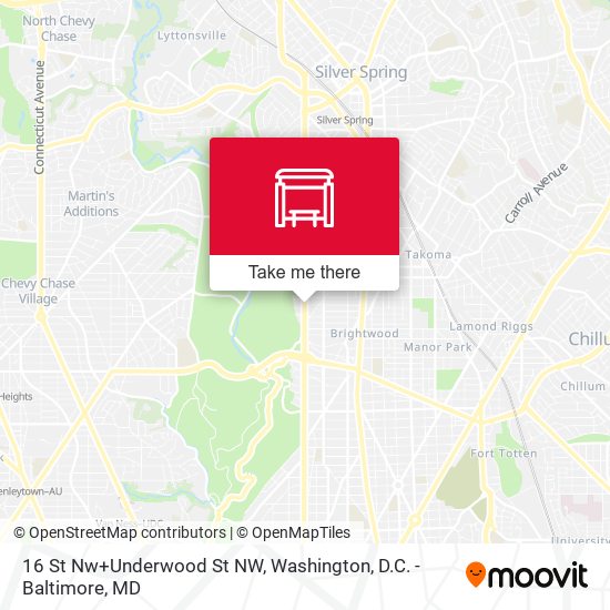 16 St Nw+Underwood St NW map