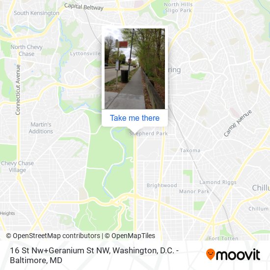 16 St Nw+Geranium St NW map