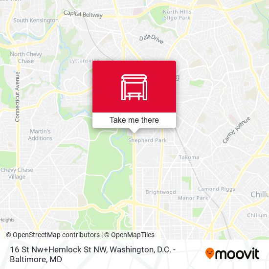 Mapa de 16 St Nw+Hemlock St NW