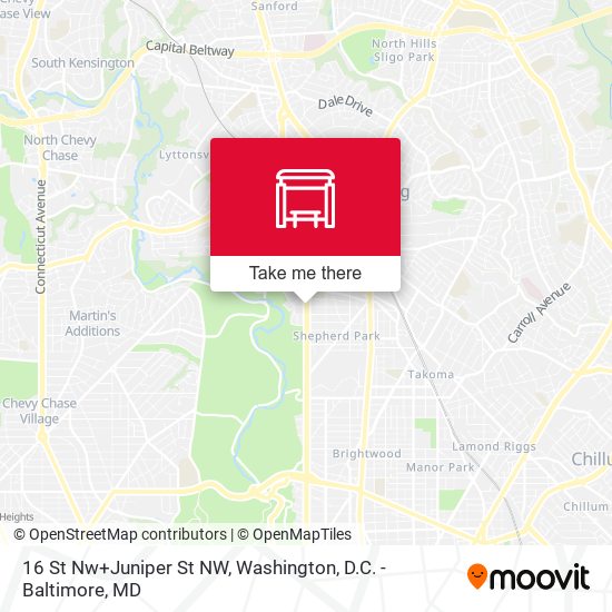 16 St Nw+Juniper St NW map