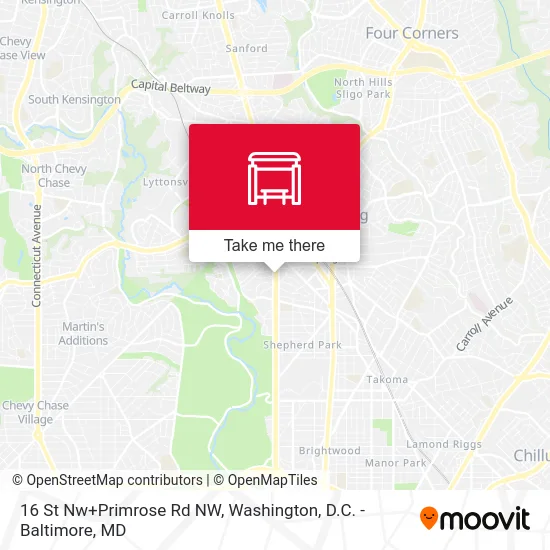 16 St Nw+Primrose Rd NW map
