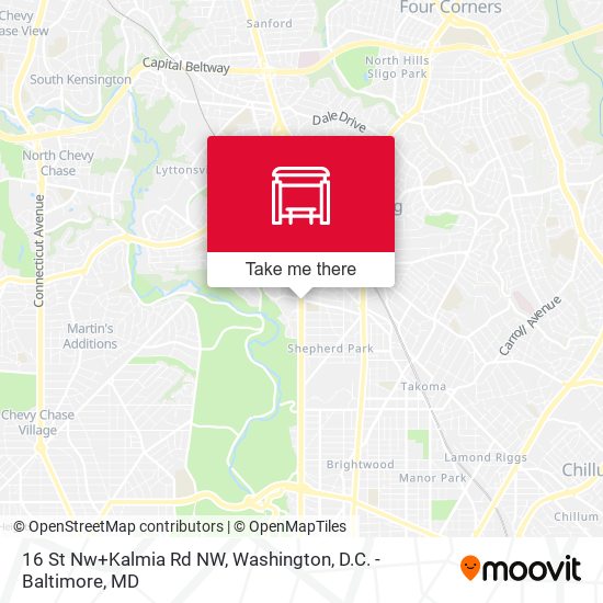 16 St Nw+Kalmia Rd NW map