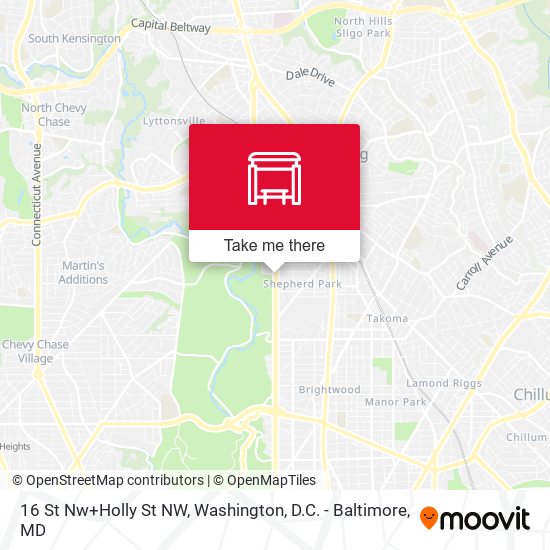 16 St Nw+Holly St NW map