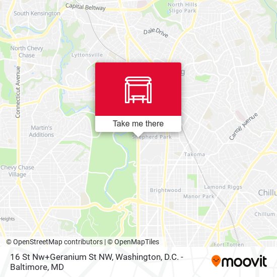 16 St Nw+Geranium St NW map