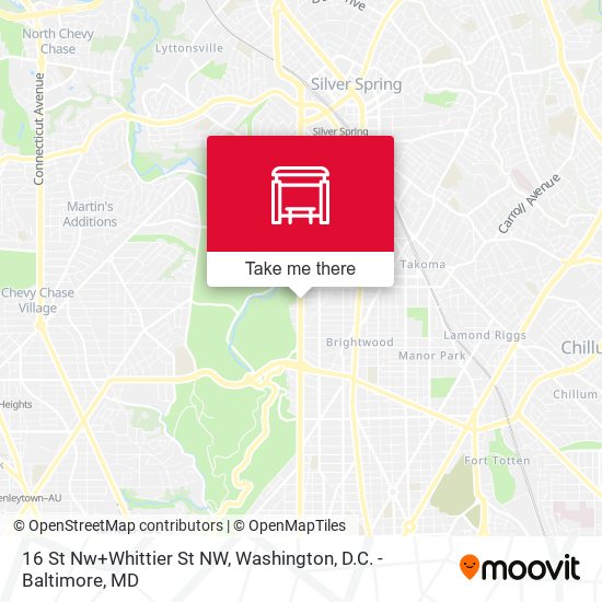 16 St Nw+Whittier St NW map