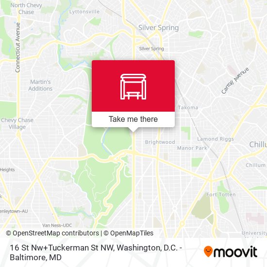 Mapa de 16 St Nw+Tuckerman St NW