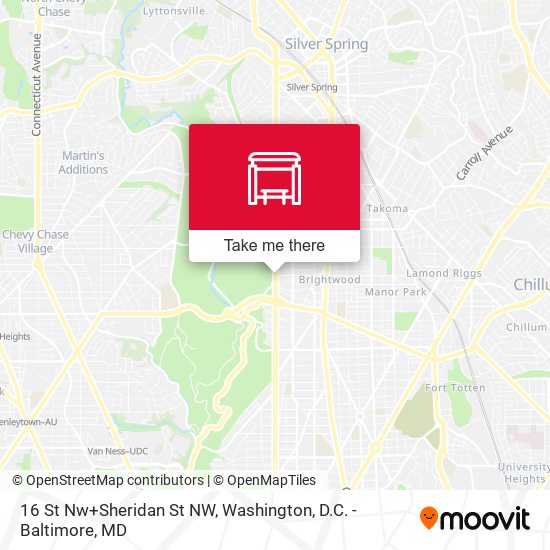 16 St Nw+Sheridan St NW map
