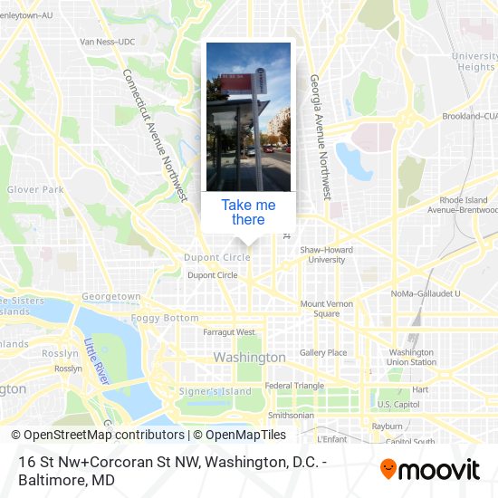 Mapa de 16 St Nw+Corcoran St NW