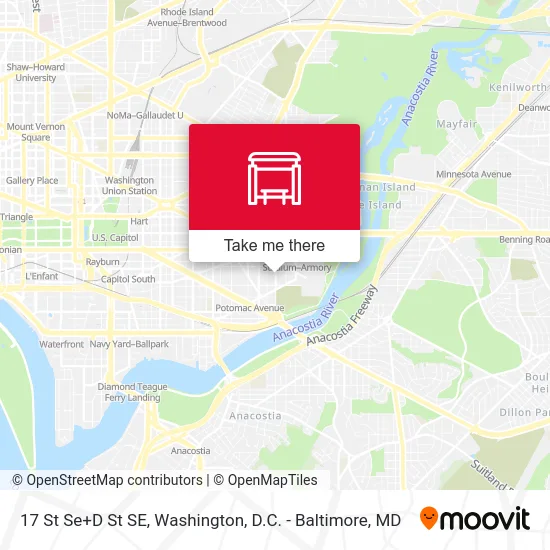 17 St Se+D St SE map